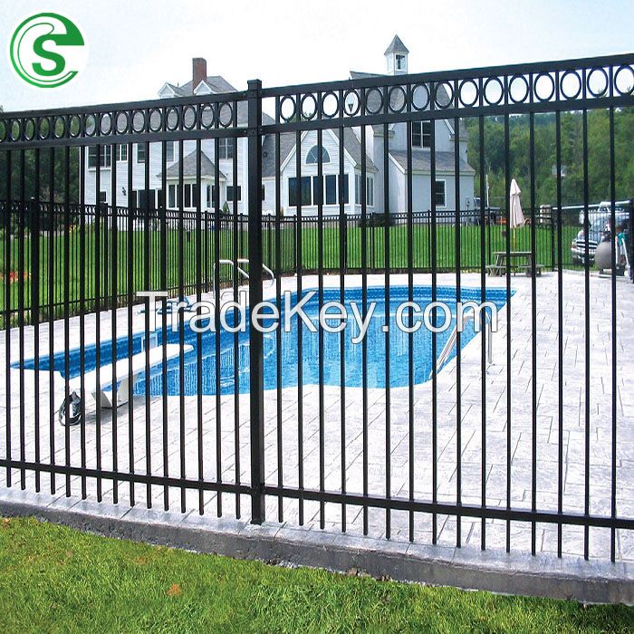 High Quality Garden Pool Ornamental Steel Fence Designs for Sale