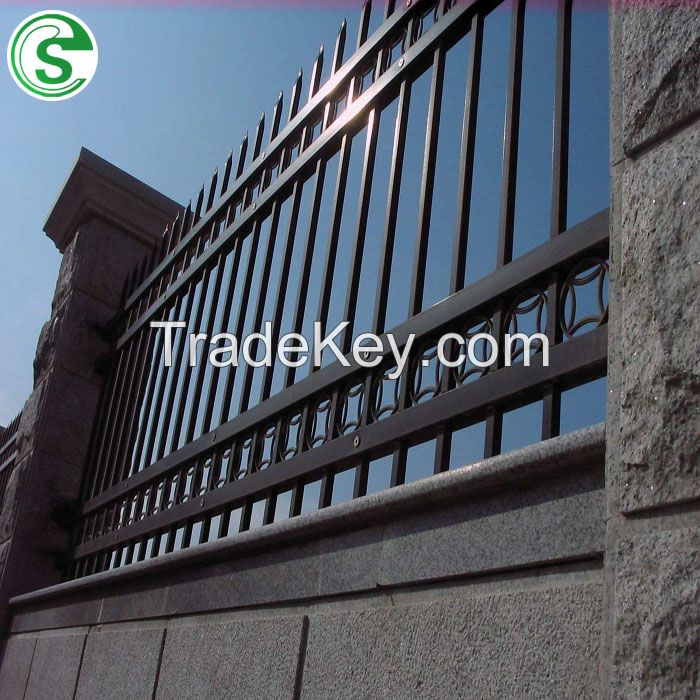 Hot Sales Powder Coated Pressed Spear Steel Security Fence