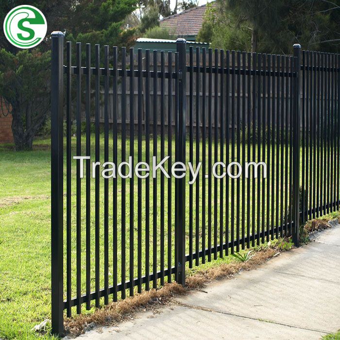 Construction/Decoration Residental House Used Iron Steel Tube Fence