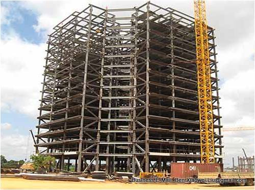 High-rise steel residential building, steel structure, steel framework
