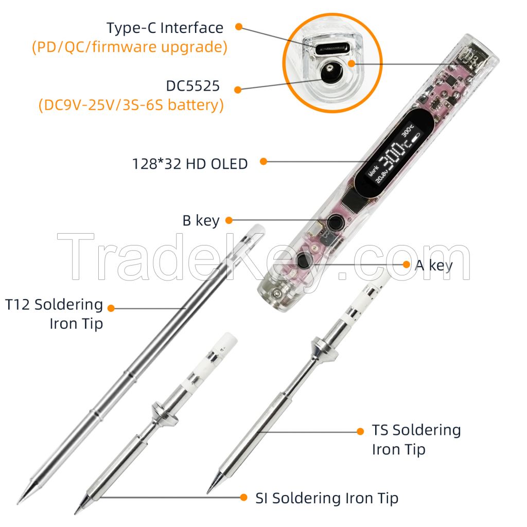 Sequre SI012 PRO Max Portable OLED Soldering Iron with Color Ambience Light