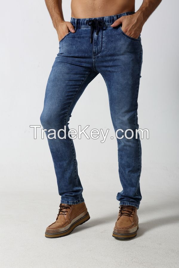 Men's straight fit fade denim jogger jeans