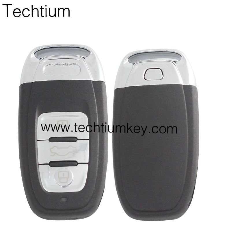 HU66 blade 3 button smart key cover with battery for Audi