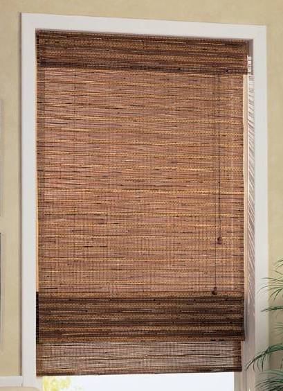 bamboo and reed woven roman shade