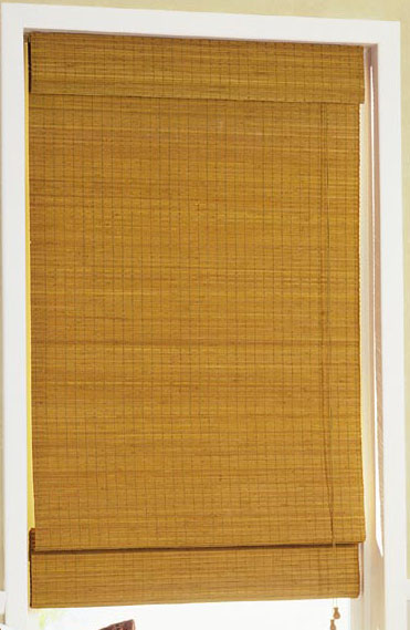 bamboo woven roman shade