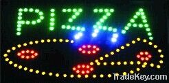 Animated Motion Running Led Pizza Business Shop Open Neon Sign 9x13 In