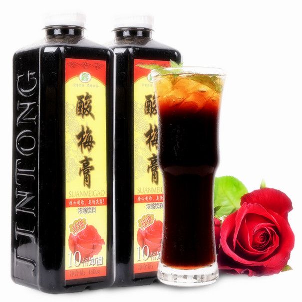 Rose Flavor Sour Plum Juice Concentrate 1.6kg Cool Fresh ISO 22000