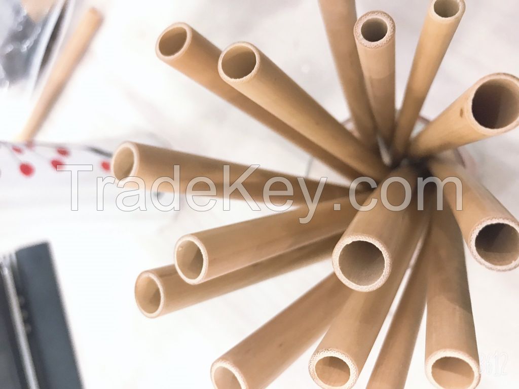 COMPOSTABLE DRINKING STRAWS - NATURAL MATERIAL BAMBOO STRAWS 