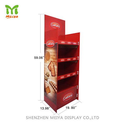 Cardboard Floor Display Shelf for Snack Retailing