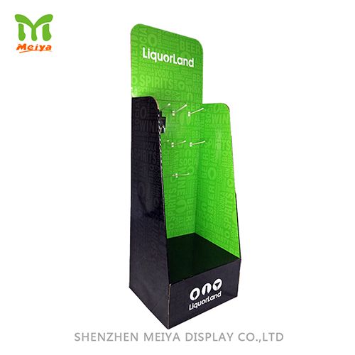 Combo Hook and Shelf Display Stands for Cross Promotion of Drinks and Gifts