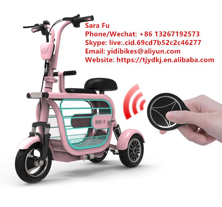 Yidi 3wheel mini smart pet basket electric bicycle