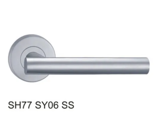 Stainless Steel Hollow Tube Lever Door Handle (SH77 SY06 SS)