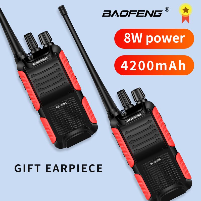 Bf-999s Plus 999s Walkie Talkie Baofeng 8w /5w 4200mah Usb Charger Long Distance Portable Two Way Radio Upgrade Bf-888s Cb