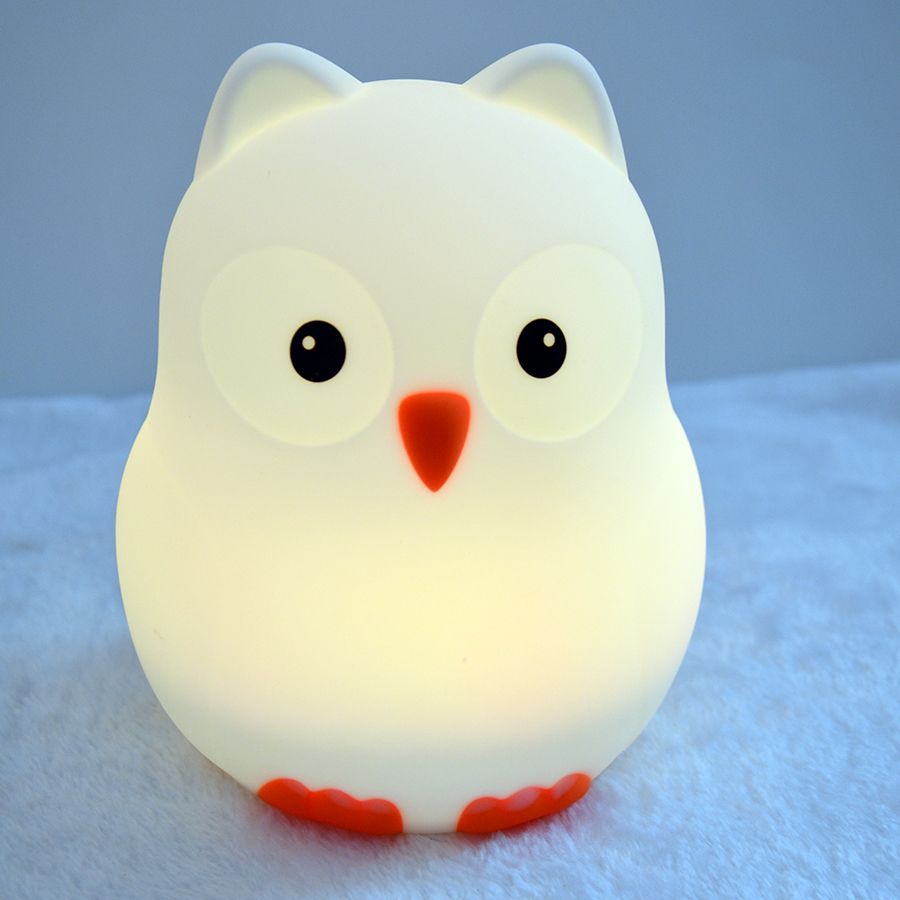 Bird Shape Silicone Night Lamp Removable Soft Light For Babies