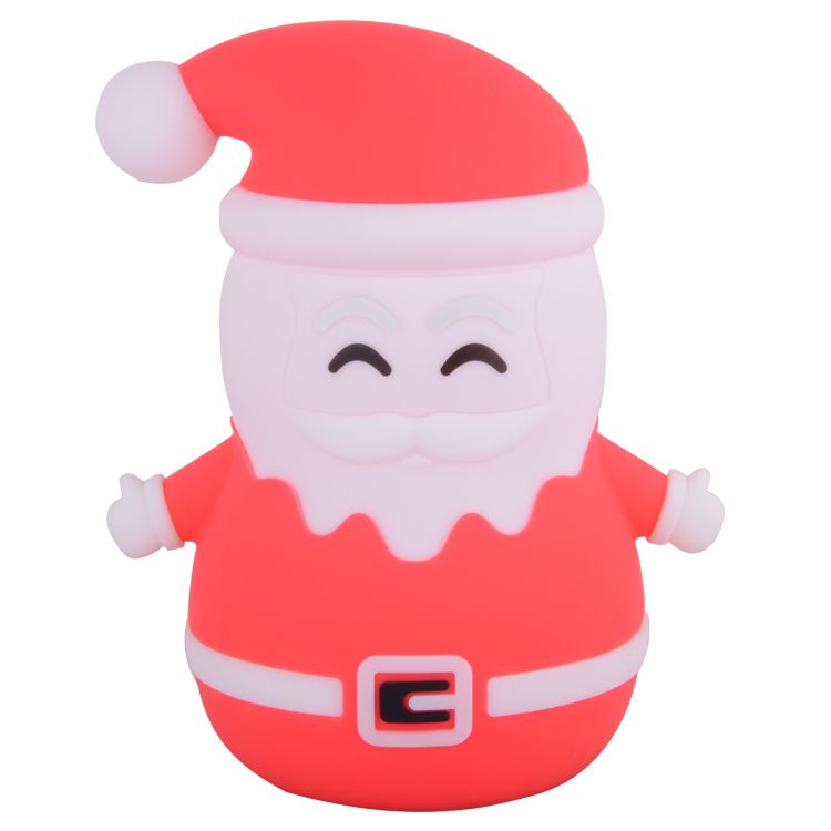 Night Light Silicone USB Charge Point Santa Clause Shape Night Light Christmas Present for girl, boy, children 