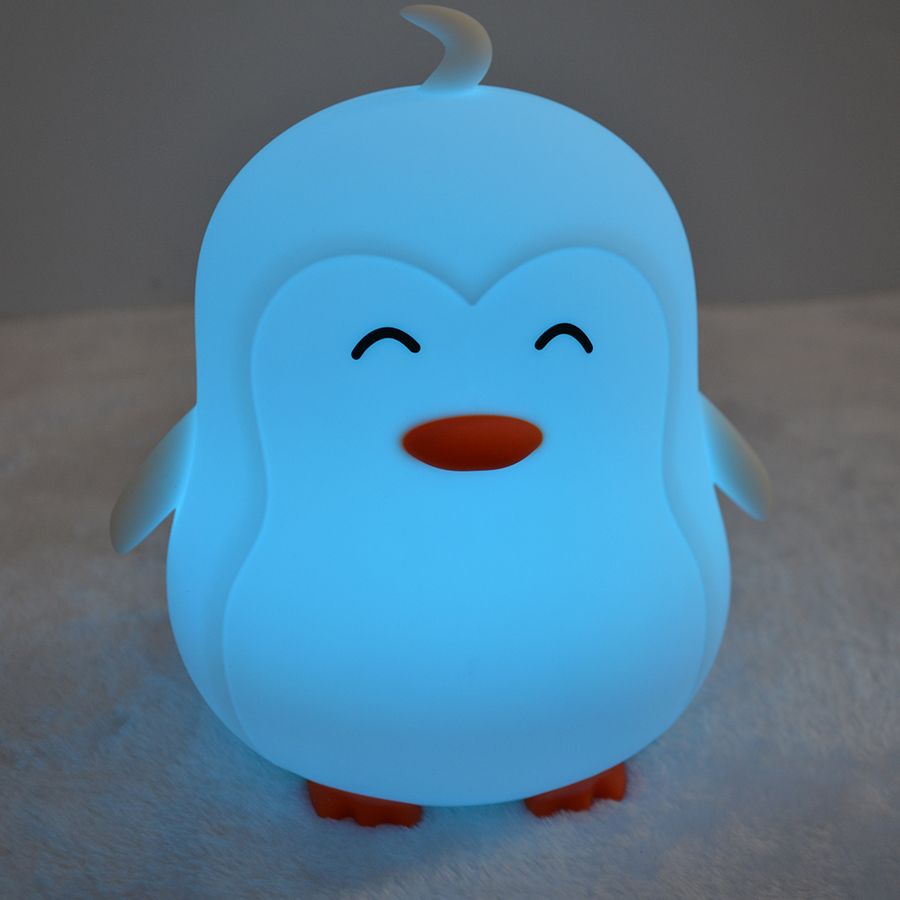 Animal Silicone Color Changeable Night Light Penguin Shape Cute Gift for Girls Boys, Children 
