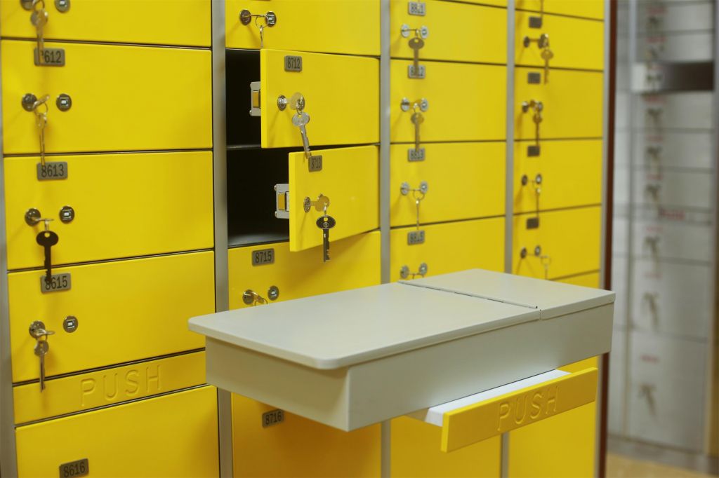 Bank safe deposit boxes