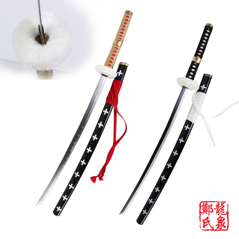 Real steel Surgeon of Death Katana swords decoration prop red/white for Anime One Piece Cosplay Trafalgar D. Water Law's Sword