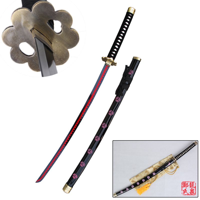 Anime One Piece Cosplay ShusuiSandai Zoro Sword decoration Christmas Prop Red plating No sharp metal crafte Prop