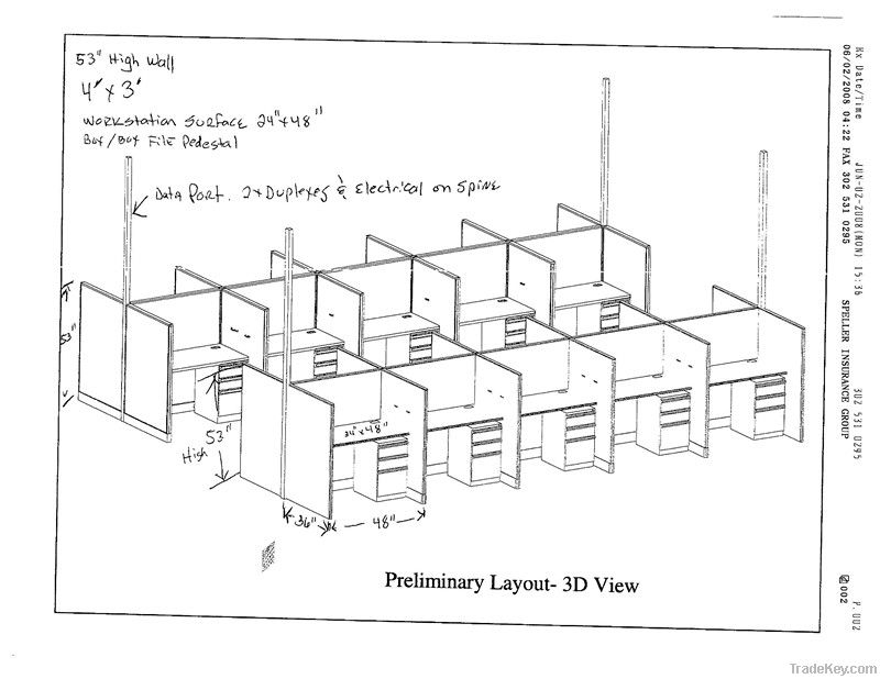 Custom call center modern office cubicle(FOHC-067)