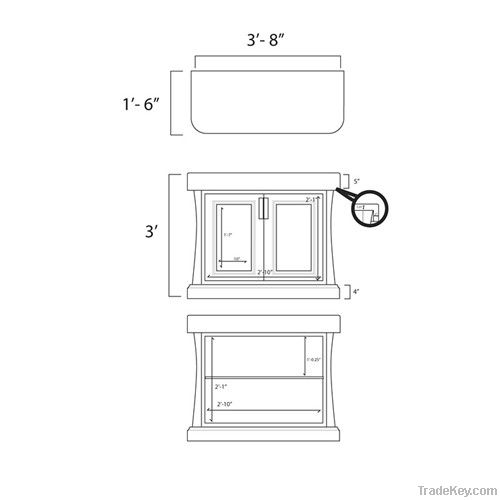 Custom case Tv stand, food service cabinet, credenza