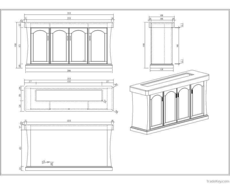 Custom Case Tv Stand Food Service Cabinet Credenza By Fortune