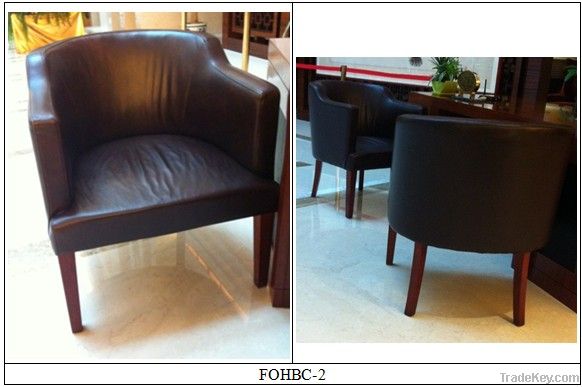 High End Hotel Lobby Chair/ High Class Cafe Chair/ Brown Bucket Chair