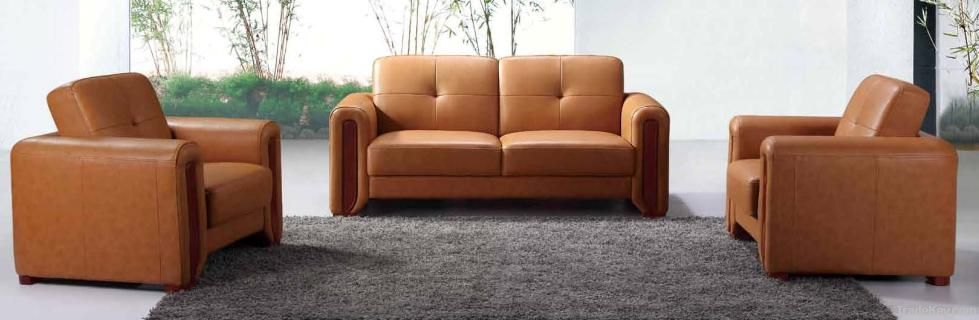 Yellow Brown Lobby Sofa Sets, Office Furniture Sofas