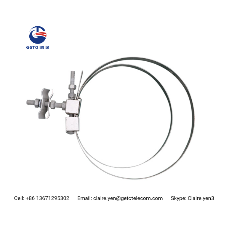 FTTH down lead clamp for pole or tower