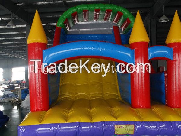 Outdoor Inflatable Slide Games With Factory Price Dry Slide For Kids For Commercial Use Inflatable Land Slide With Climbing Steps