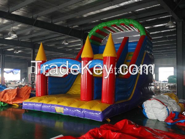 Outdoor Inflatable Slide Games with Factory Price Dry Slide for Kids for Commercial Use Inflatable Land Slide with Climbing Steps