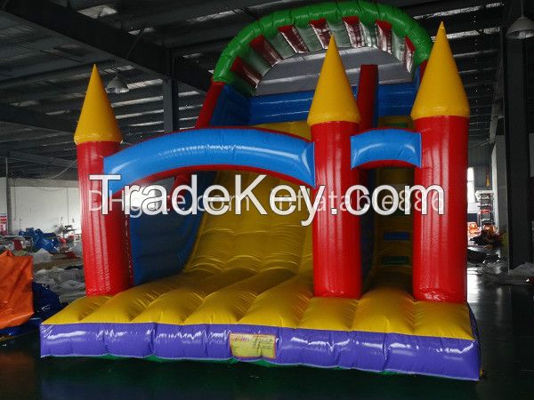 Outdoor Inflatable Slide Games With Factory Price Dry Slide For Kids For Commercial Use Inflatable Land Slide With Climbing Steps