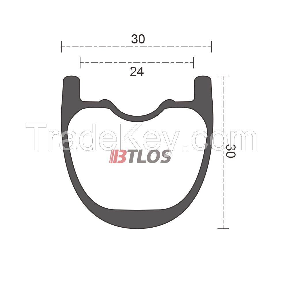 BTLOS M-i24 XC / AM 24mm inner width carbon rims