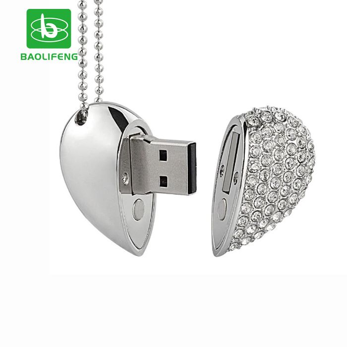 heart shape crystal 2GB 4GB 8GB 16GB 32GB jewelry usb flash drive