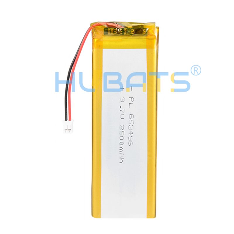 Hubats 653496 2500mAh Lithium Polymer Lipo Rechargeable Battery for MP4 GPS MP3 Bluetooth Stereo DIY Gift