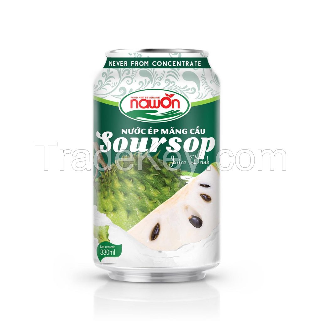 330ML Nawon CANNED HEALTH DRINK LACTOBACILLUS ACIDOPHILUS PLUS SOURSOP JUICE