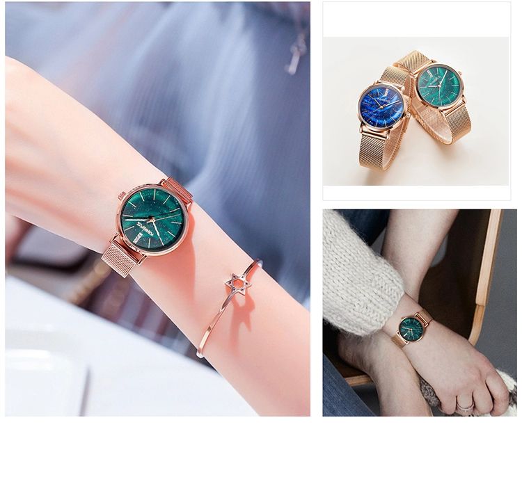 32mm Alloy Case Steel Milanese Band Ladies Fashion Watch Jewlery Quartz Watch for Women