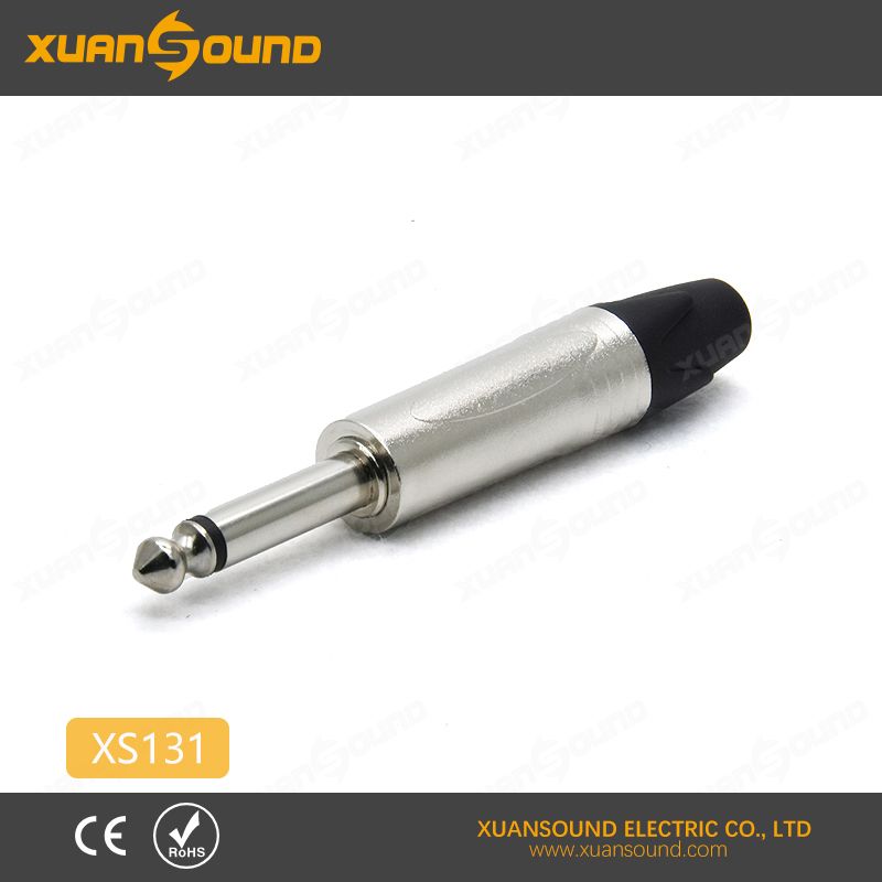 6.35mm audio plug, professional 1/4'' Mono plug for instrument/guitar cable