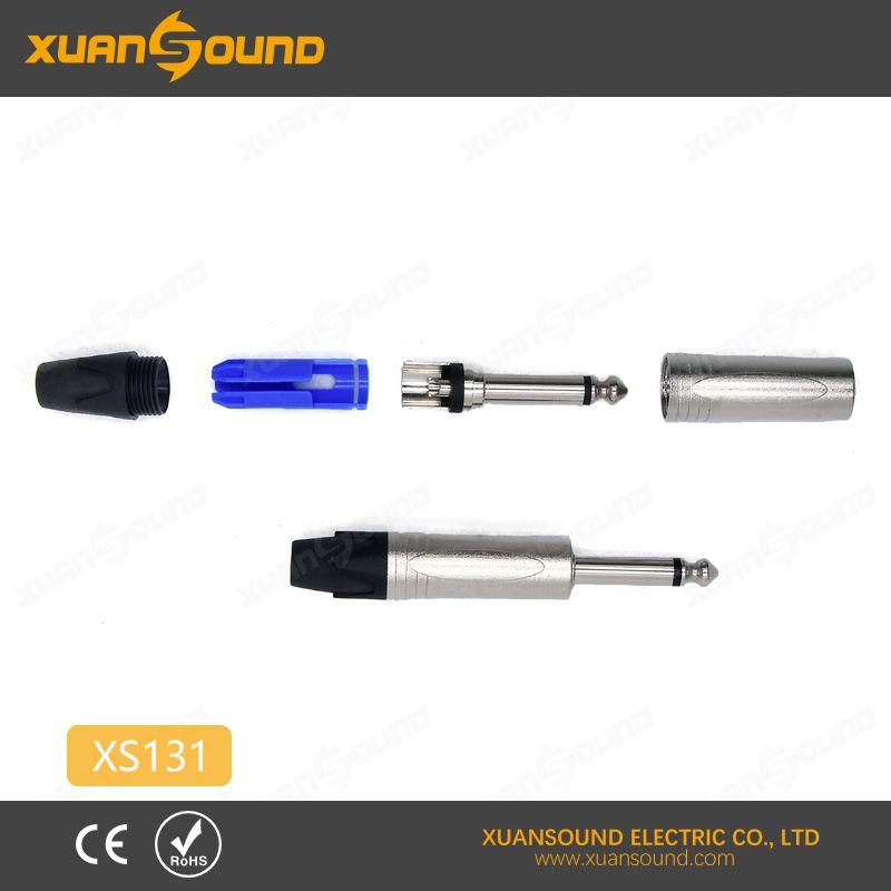 6.35mm audio plug, professional 1/4'' Mono plug for instrument/guitar cable