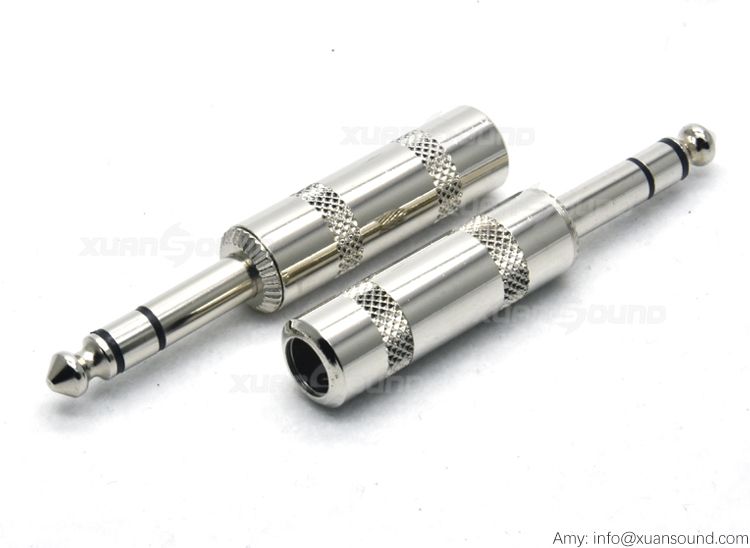 6.35mm audio plug, 1/4'' Stereo plug for instrument/guitar cable American style