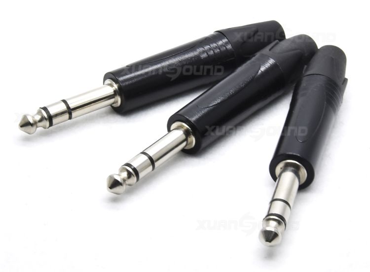 6.35mm audio plug, 1/4'' Stereo plug for instrument/guitar cable 