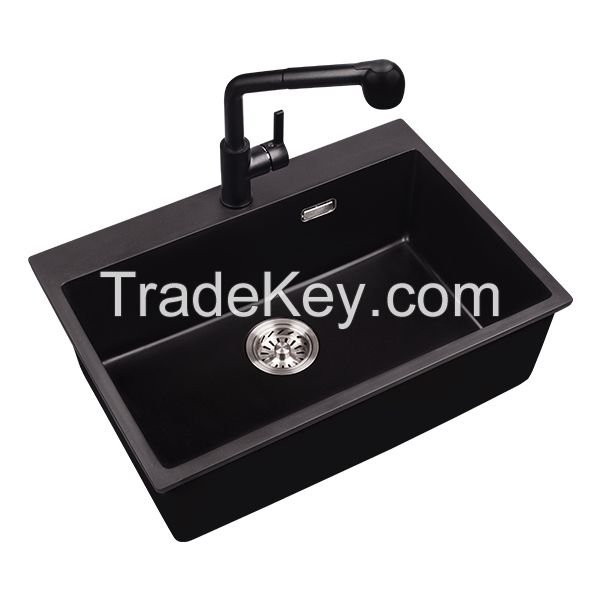 EJOY High Quality Factory sale single bowl composite granite sink with good price quartz sink oem