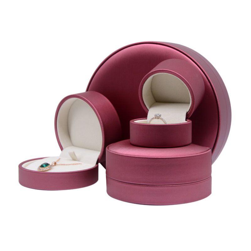 Velvet Half-Round jewelry boxes with ring holder for Pendant Bracelet Necklace gift box