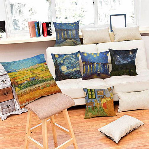 polyester printed cushion cover sofa decor
