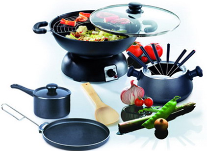 Electric wok set