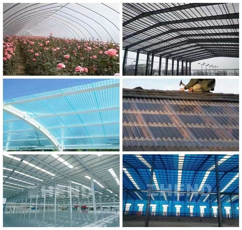 Greenhouse Use Fiberglass Transarent Sheet for skylight/Fiberglass Reinforced Polyester Transparent Roofing Sheet