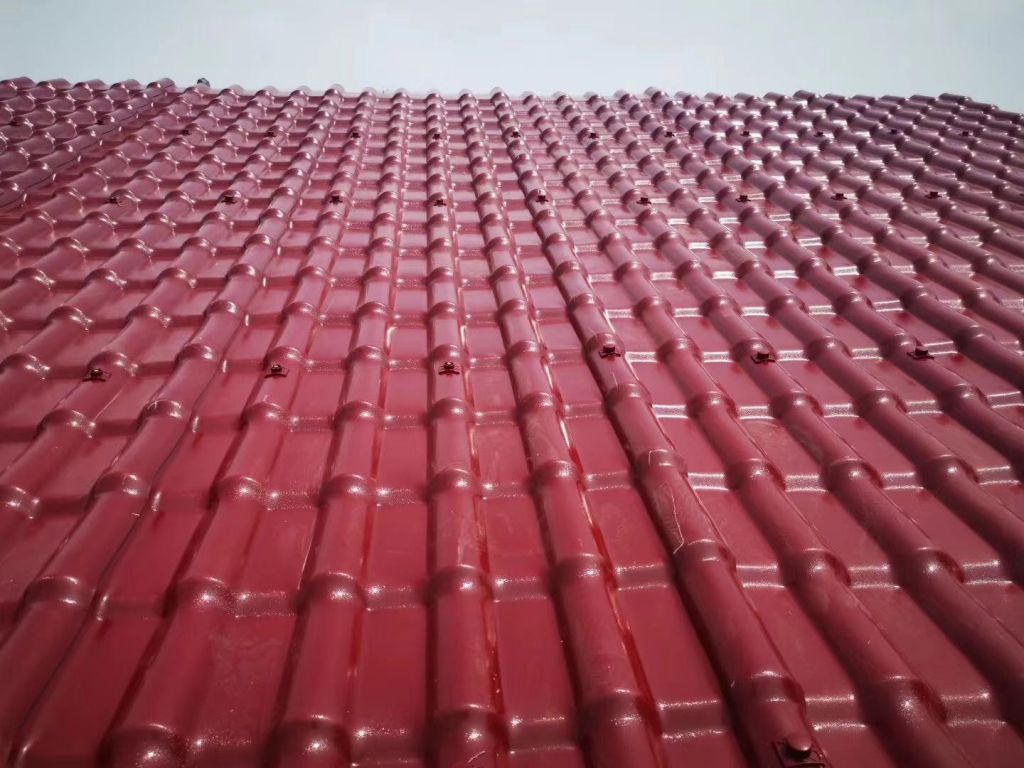 Spanish Style Polymer Plastic Roof Tiles with Fiberglass Reinforcement/PVC Plastic Roofing Tiles/ASA Synthetic Resin Roof Tiles for House