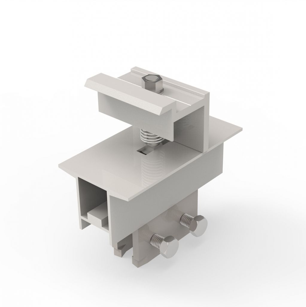 Aluminum solar panel mounting structure