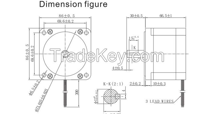 3 phase 86mm nema 34 stepper motor Y09-59D3-8536 for Han's laser