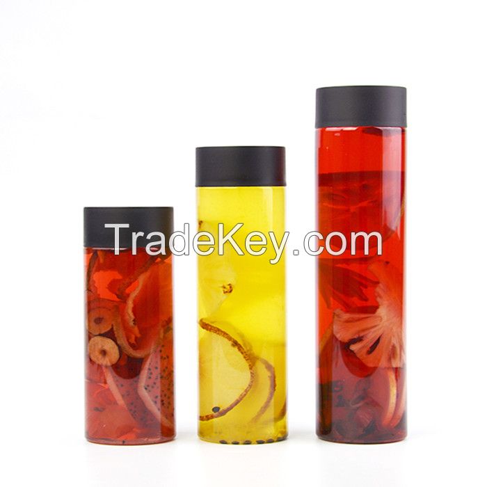 Clear Cylinder Glass Bottle